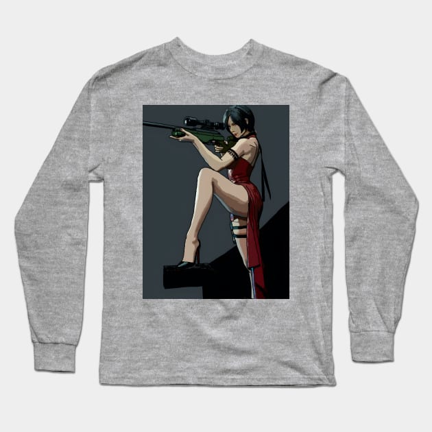 Ada Wong Long Sleeve T-Shirt by Crimson Tee's 